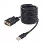 StarTech.com 10ft (3m) USB-nullmodemi jadaadapteri kaabel, vahetatavad DB9 kruvid/mutrid, COM-i säilitamine, USB-A RS232-le, FTDI, 4. taseme ESD-kaitse, Windows/macOS/ChromeOS/Linux – vastupidav TPE-konstruktsioon
