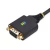 StarTech.com 10ft (3m) USB-nullmodemi jadaadapteri kaabel, vahetatavad DB9 kruvid/mutrid, COM-i säilitamine, USB-A RS232-le, FTDI, 4. taseme ESD-kaitse, Windows/macOS/ChromeOS/Linux – vastupidav TPE-konstruktsioon