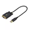 StarTech.com 1ft (30cm) USB nullmodemi jadaadapteri kaabel, COM-säilitus, FTDI, USB-A - DB9 RS232, vahetatavad DB9 mutrid/kruvid, Windows/macOS/Linux