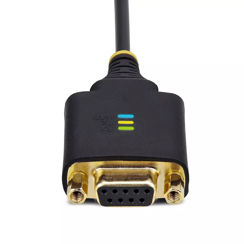 StarTech.com 1ft (30cm) USB nullmodemi jadaadapteri kaabel, COM-säilitus, FTDI, USB-A - DB9 RS232, vahetatavad DB9 mutrid/kruvid, Windows/macOS/Linux