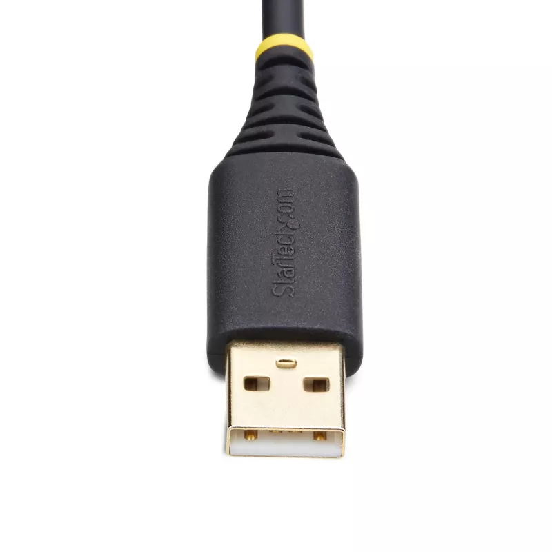 StarTech.com 1ft (30cm) USB nullmodemi jadaadapteri kaabel, COM-säilitus, FTDI, USB-A - DB9 RS232, vahetatavad DB9 mutrid/kruvid, Windows/macOS/Linux