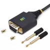 StarTech.com 1ft (30cm) USB nullmodemi jadaadapteri kaabel, COM-säilitus, FTDI, USB-A - DB9 RS232, vahetatavad DB9 mutrid/kruvid, Windows/macOS/Linux