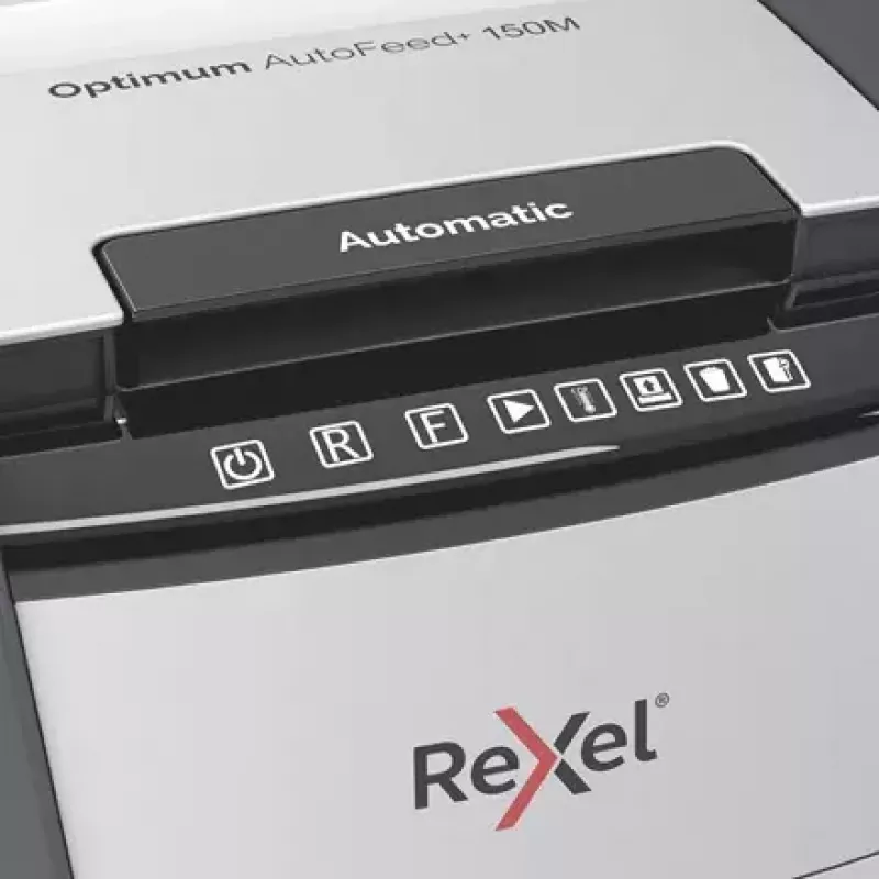 Rexel Optimum AutoFeed+ 150M paberipurustaja Mikropurustus 55 dB 22 cm Must, Hall