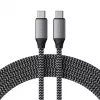 USB-C ja USB-C kaabel Satechi ST-TCC2MM — 2 m, must/hall, 0,48 Gbit/s