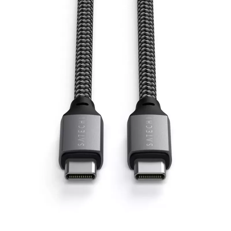 USB-C ja USB-C kaabel Satechi ST-TCC2MM — 2 m, must/hall, 0,48 Gbit/s