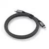 USB-C ja USB-C kaabel Satechi ST-TCC2MM — 2 m, must/hall, 0,48 Gbit/s