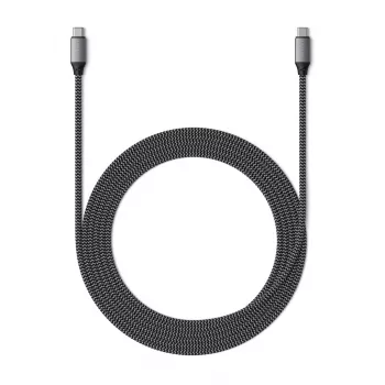 USB-C ja USB-C kaabel Satechi ST-TCC2MM — 2 m, must/hall, 0,48 Gbit/s