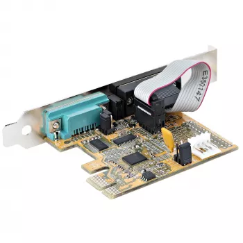 StarTech.com 2-pordiline PCI Express jadakaart, kahe pordiga PCIe RS232-le (DB9) jadakaart, 16C1050 UART, standardsed või madala profiiliga kronsteinid, COM-säilitus, Windowsile ja Linuxile
