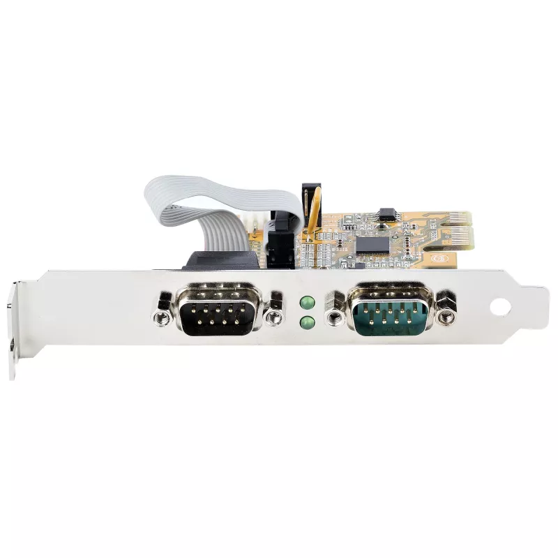 StarTech.com 2-pordiline PCI Express jadakaart, kahe pordiga PCIe RS232-le (DB9) jadakaart, 16C1050 UART, standardsed või madala profiiliga kronsteinid, COM-säilitus, Windowsile ja Linuxile