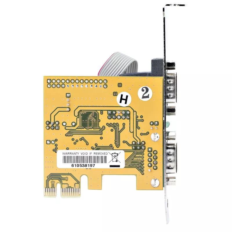 StarTech.com 2-pordiline PCI Express jadakaart, kahe pordiga PCIe RS232-le (DB9) jadakaart, 16C1050 UART, standardsed või madala profiiliga kronsteinid, COM-säilitus, Windowsile ja Linuxile