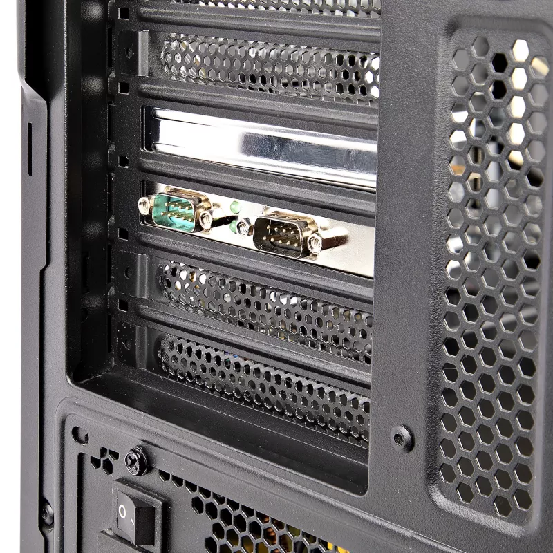 StarTech.com 2-pordiline PCI Express jadakaart, kahe pordiga PCIe RS232-le (DB9) jadakaart, 16C1050 UART, standardsed või madala profiiliga kronsteinid, COM-säilitus, Windowsile ja Linuxile