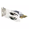 StarTech.com 2-pordiline PCI Express jadakaart, kahe pordiga PCIe RS232-le (DB9) jadakaart, 16C1050 UART, standardsed või madala profiiliga kronsteinid, COM-säilitus, Windowsile ja Linuxile