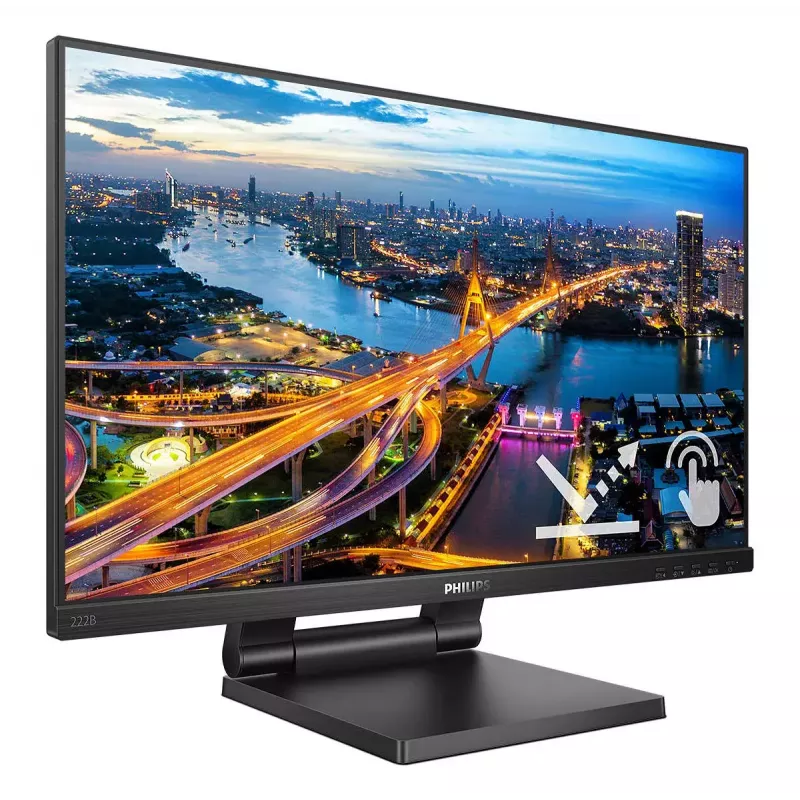 Philips B Line 222B1TC/00 arvutimonitor 54,6 cm (21,5 tolli) 1920 x 1080 pikslit Full HD LED puuteekraan Must
