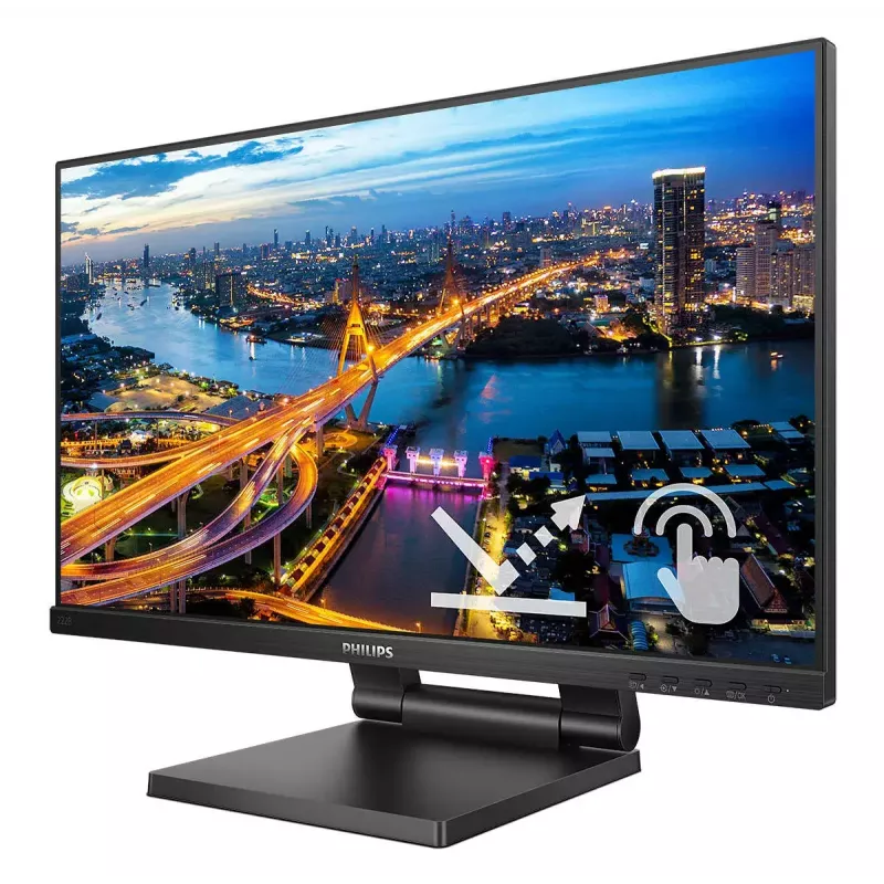 Philips B Line 222B1TC/00 arvutimonitor 54,6 cm (21,5 tolli) 1920 x 1080 pikslit Full HD LED puuteekraan Must