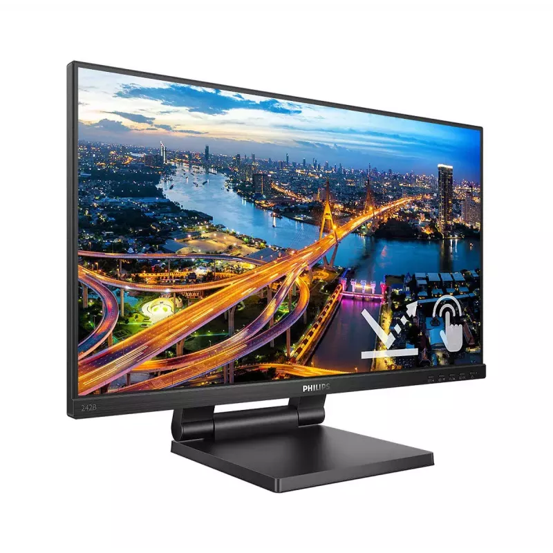 Philips 242B1TC/00 arvutimonitor 60,5 cm (23,8 tolli) 1920 x 1080 pikslit Full HD LED puuteekraaniga must