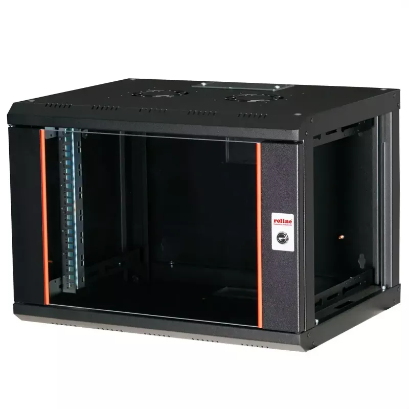 ROLINE 19-tolline seinale kinnitatav kapp Pro 7U, 600x450 mm LxS, must, võtmelukk, IP20