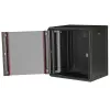 Seinale kinnitatav 19-tolline riiul ROLINE Pro 12U, 600x450 mm, must, võtmelukk, IP20