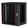 Seinale kinnitatav 19-tolline riiul ROLINE Pro 12U, 600x450 mm, must, võtmelukk, IP20