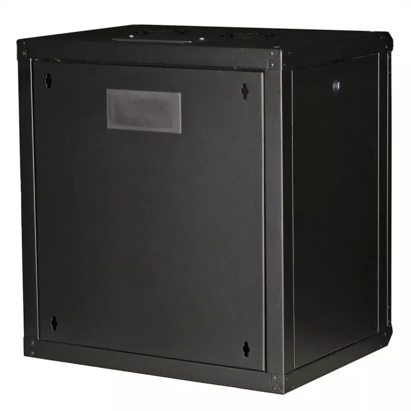 Seinale kinnitatav 19-tolline riiul ROLINE Pro 12U, 600x450 mm, must, võtmelukk, IP20