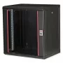 Seinale kinnitatav 19-tolline riiul ROLINE Pro 12U, 600x450 mm, must, võtmelukk, IP20