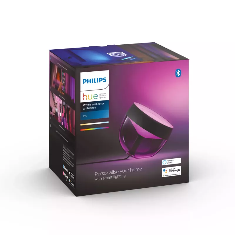 Philips Hue Valge and colour ambience Iris laualamp, nutikas laualamp, Bluetooth/Zigbee, must, LED, metall, sünteetika, vahetamatud pirnid