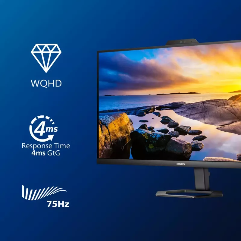 Philips 5000 seeria 27E1N5600HE/00 arvutimonitor 68,6 cm (27 tolli) 2560 x 1440 pikslit Quad HD LCD must