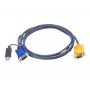 ATEN USB KVM-kaabel 3m, 3 m, VGA, must, HDB-15 + USB A, SPHD-15, isane