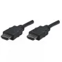 Manhattan HDMI-kaabel, 1080p@60Hz (High Speed), 7,5 m, isane-isanele, must, täielikult varjestatud, kullatud kontaktidega, eluaegne garantii