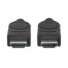 Manhattan HDMI-kaabel, 1080p@60Hz (High Speed), 10 m, isane-isanele, must, täielikult varjestatud, kullatud kontaktidega, eluaegne garantii