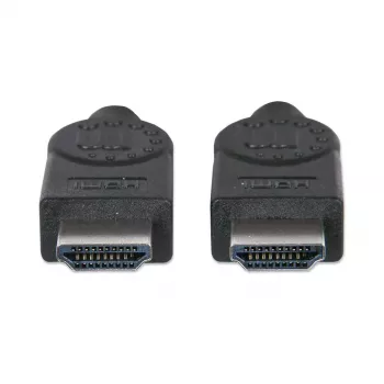 Manhattan HDMI-kaabel, 1080p@60Hz (High Speed), 10 m, isane-isanele, must, täielikult varjestatud, kullatud kontaktidega, eluaegne garantii
