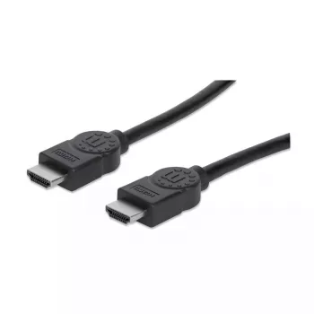Manhattan HDMI-kaabel, 1080p@60Hz (High Speed), 10 m, isane-isanele, must, täielikult varjestatud, kullatud kontaktidega, eluaegne garantii