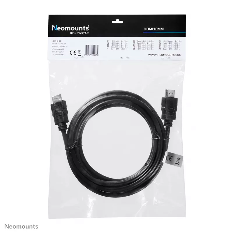 Neomounts HDMI10MM HDMI-kaabel – 3 meetrit
