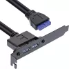 InLine pesapaneel 2x USB 3.0 A-pesa / sisemine emaplaadi pistik 0,5m