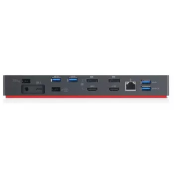 Lenovo 40AN0135EU sülearvuti dokkimisjaam / pordireplikaator Juhtmega Thunderbolt 3 Must, Punane