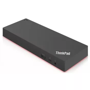 Lenovo 40AN0135EU sülearvuti dokkimisjaam / pordireplikaator Juhtmega Thunderbolt 3 Must, Punane