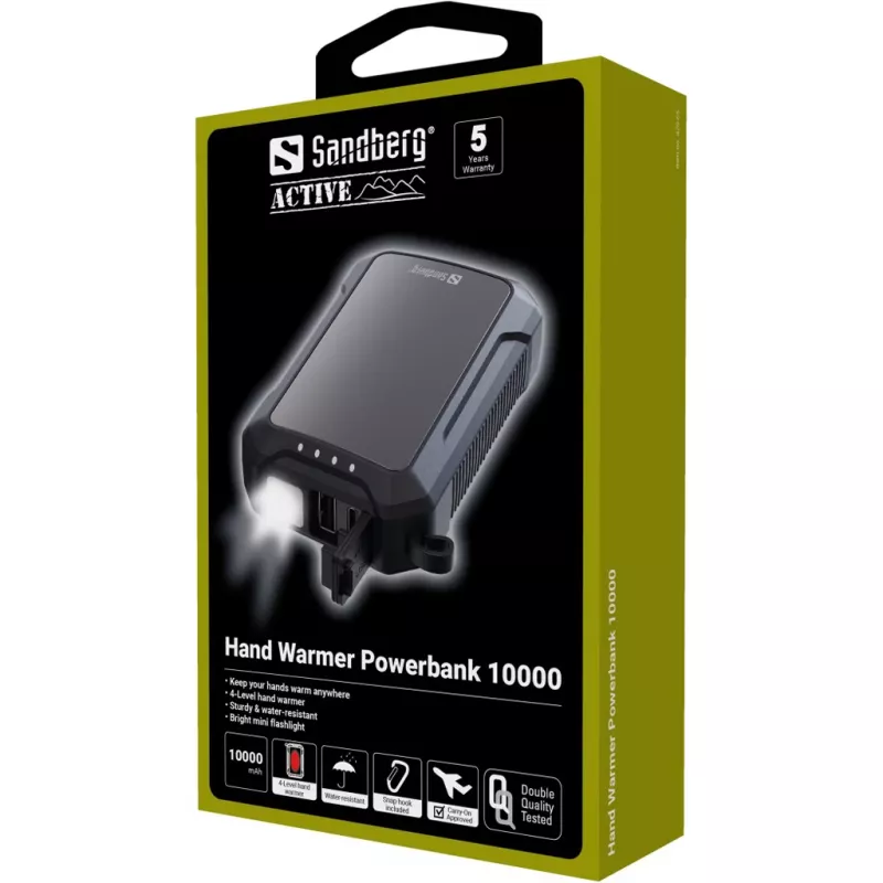 Kaasaskantav akupank Sandberg Hand Warmer 10000 mAh