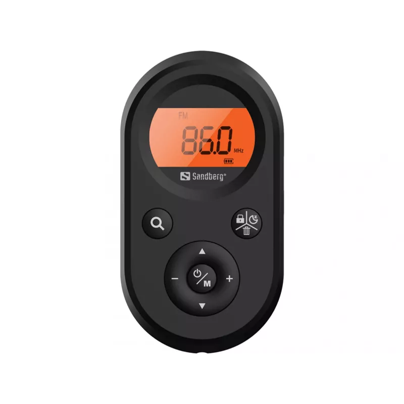 Sandberg Pocket Radio FM+AM laetav, kaasaskantav, AM, FM, 76 - 108 MHz, 522-1710KHz (9KHz) / 520-170KHz (10KHz), merevaigukollane, 3,5 mm