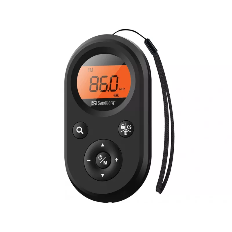 Sandberg Pocket Radio FM+AM laetav, kaasaskantav, AM, FM, 76 - 108 MHz, 522-1710KHz (9KHz) / 520-170KHz (10KHz), merevaigukollane, 3,5 mm