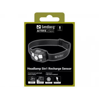 Esilatern Sandberg 5in1 Recharge Sensor LED 200 lm must