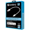 Sandberg USB Lightning MFI 0,2 m valge kaabel