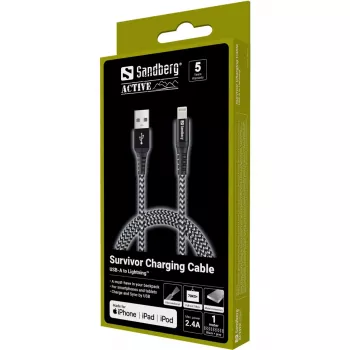 Sandberg Survivor Lightning kaabel 1M