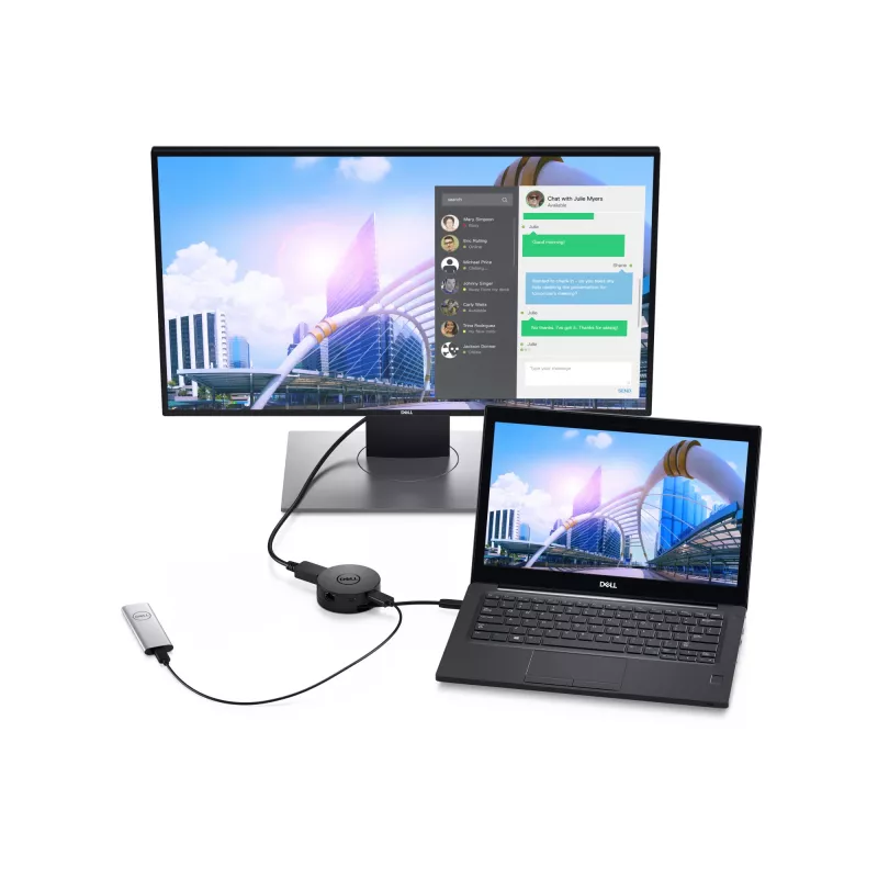 DELL DA300 juhtmega USB 3.2 Gen 2 (3.1 Gen 2) USB-C must