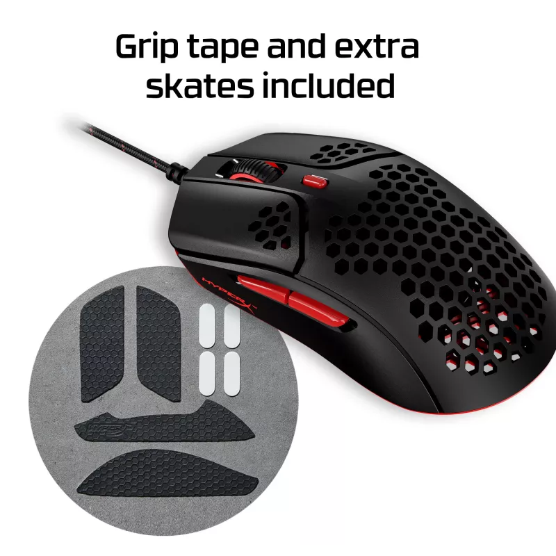 HyperX Pulsefire Haste – mängurihiir (must-punane)