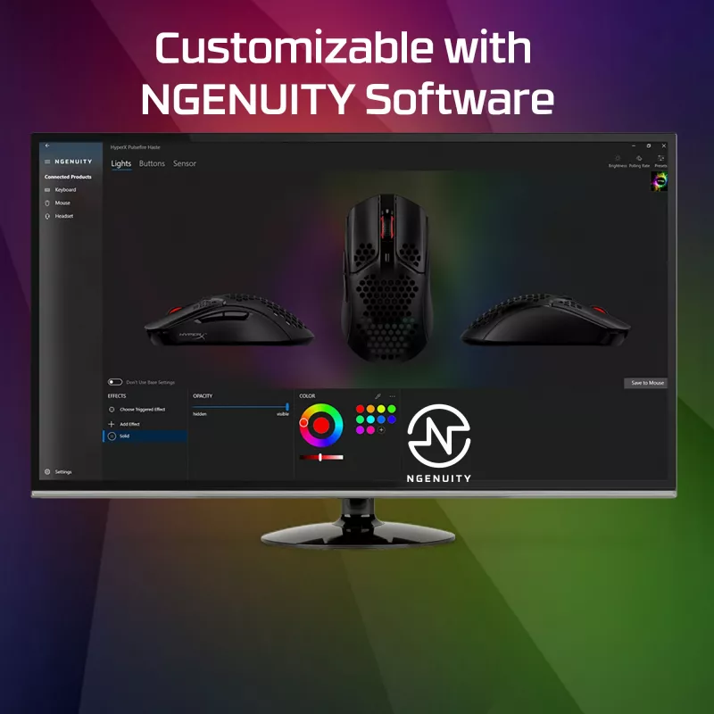 HyperX Pulsefire Haste – mängurihiir (must-punane)