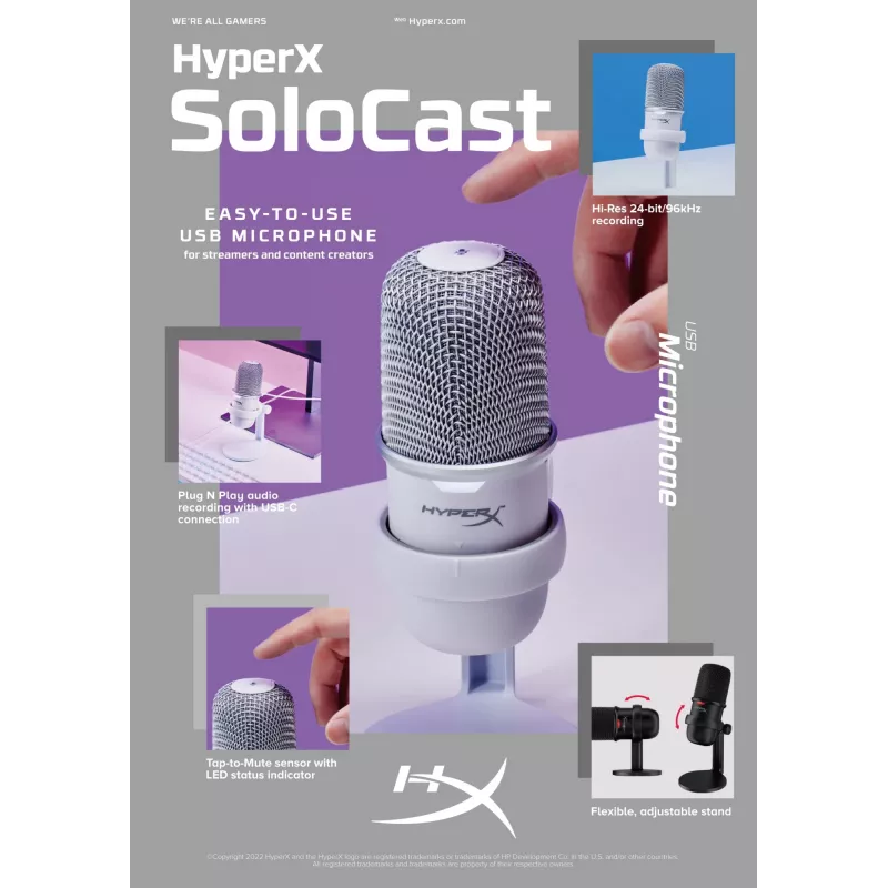 HyperX SoloCast - USB-mikrofon (must)