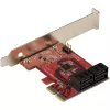 StarTech.com SATA PCIe kaart - 4 pordiga PCIe SATA laienduskaart - 6 Gbit/s - madalprofiilne klamber - virnastatud SATA pistikud - ASM1164 mitte-RAID - PCI Express SATA muundur