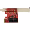 StarTech.com SATA PCIe kaart - 4 pordiga PCIe SATA laienduskaart - 6 Gbit/s - madalprofiilne klamber - virnastatud SATA pistikud - ASM1164 mitte-RAID - PCI Express SATA muundur