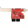 StarTech.com SATA PCIe kaart - 4 pordiga PCIe SATA laienduskaart - 6 Gbit/s - madalprofiilne klamber - virnastatud SATA pistikud - ASM1164 mitte-RAID - PCI Express SATA muundur