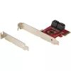 StarTech.com SATA PCIe kaart - 4 pordiga PCIe SATA laienduskaart - 6 Gbit/s - madalprofiilne klamber - virnastatud SATA pistikud - ASM1164 mitte-RAID - PCI Express SATA muundur