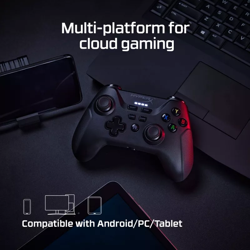 HyperX Clutch – juhtmevaba mängukontroller (must) – mobiilile ja arvutile